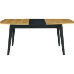 Miliboo - table extensible rallonges intégrées rectangulaire bois et noir l140 - 180 cm meena Miliboo - table extensible rallonges intégrées rectangulaire bois et noir l140 - 180 cm meena
