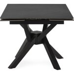 Table � manger extensible carr�e en c�ramique anthracite 150 cm - zora