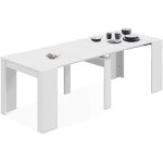 Table � manger extensible coloris blanc - profondeur 90 x hauteur 78 x longueur 51 - 237 cm