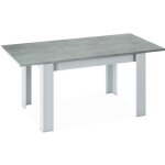 Table a manger extensible décor béton et blanc artik - 78 x 140 - 190 x 90 cm Table a manger extensible décor béton et blanc artik - 78 x 140 - 190 x 90 cm