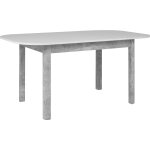 Table  manger extensible - kayri - rectangulaire - bton / blanc - 4  6 personnes - 120 - 160 x 76 ...