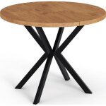 Table � manger extensible ? valeo ? ronde ? style loft ? ch�ne lancelot ? pieds noir ? gain de place ...