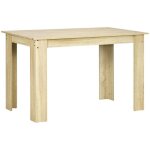 Homcom - table � manger - panneau de particules - 120x69x75cm - ch�ne