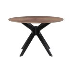 Miliboo - table � manger design ronde noyer d120 cm dielli