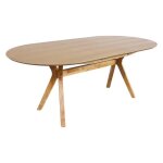 Table � manger oblongue extensible bois dh�v�a placage ch�ne 4 - 8 places