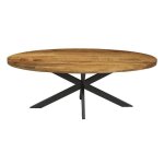 Table à manger ovale bourgia en bois massif de mangolia idéal pour une salle a manger conviviale Table à manger ovale bourgia en bois massif de mangolia idéal pour une salle a manger conviviale