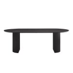 Table à manger ovale vagos effet bois brun foncé longueur 220cm idéal pour une salle à manger conviviale ... Table à manger ovale vagos effet bois brun foncé longueur 220cm idéal pour une salle à manger conviviale ...