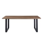 Table  manger edwar longueur 200cm en dcor bois exotique mango idal pour une salle  manger conviviale ...