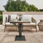 Table � manger quiienclee - style industriel - carr�e - 4 personnes - l 60 x p 60 x h 75 cm