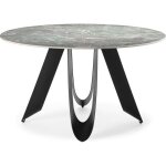 Table � manger ronde en c�ramique effet pierre 4 � 6 pers. 135 cm - orso