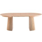 Table � manger ronde extensible en bois 4 � 8 personnes - 120 / 200 cm - ada