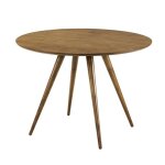 Table ronde 4 personnes en bois foncé finition noyer d105 cm - liwa - rendez - vous déco Table ronde 4 personnes en bois foncé finition noyer d105 cm - liwa - rendez - vous déco