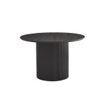 Table  manger ronde vagos effet bois brun fonc idal pour une salle  manger conviviale