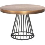 Table  manger ronde virginia 110 - 260cm naturel - paris prix marron