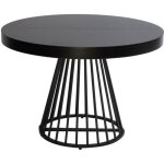 Table  manger ronde - paris prix - virginia - extensible jusqu 12 couverts - noir