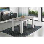 Table � manger table de salon rectangulaire coloris pin andersen pin gris - longueur 138 x profondeur ...