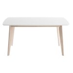 Miliboo - table � manger scandinave blanc et bois clair 150 cm leena