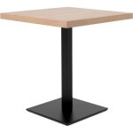 Table à manger seule quadrato - 4 personnes - mélaminé chêne et noir - l70 x h75 x p70 cm Table à manger seule quadrato - 4 personnes - mélaminé chêne et noir - l70 x h75 x p70 cm