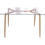 Table à manger en verre glosa 115cm transparent - paris prix - rectangulaire - contemporain - design Table à manger en verre glosa 115cm transparent - paris prix - rectangulaire - contemporain - design