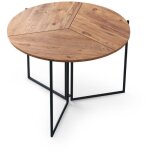 Table à manger - yaprak - pin atlantique - ronde - 4 personnes - 100 x 100 x 72 cm Table à manger - yaprak - pin atlantique - ronde - 4 personnes - 100 x 100 x 72 cm