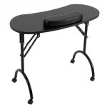 Table de manucure professionnelle pliante avec tiroir roulettes et housse de transport - noir - vivezen ... Table de manucure professionnelle pliante avec tiroir roulettes et housse de transport - noir - vivezen ...