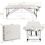 Table de massage pliable relax4life - 2 zone - hauteur rglable - appui - tte & accoudoir amovibles ...