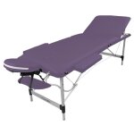 Table de massage pliante 3 zones en aluminium + accessoires et housse de transport - violet - vivezen ... Table de massage pliante 3 zones en aluminium + accessoires et housse de transport - violet - vivezen ...