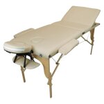 Table de massage pliante 3 zones en bois avec panneau reiki + accessoires et housse de transport - beige ... Table de massage pliante 3 zones en bois avec panneau reiki + accessoires et housse de transport - beige ...