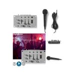 Table de mixage - nedis - 4 canaux - fonction talkover - micro dynamique inclus - compacte