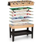 Table multi - jeux 15 en 1 - oneconcept - football de table billard shuffleboard air hockey