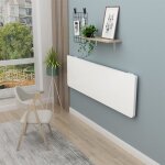 Table murale pliable homewell - blanc - 80x50x16cm - mdf