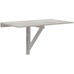 Table murale pliable - vidaxl - 100x60 cm - bois ding�nierie - gris b�ton - design contemporain