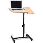 Table ordinateur portable - relaxdays - hauteur r�glable - 4 roulettes - inclinaison - rotation