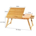 Table dordinateur portable de lit pliable - ohmg - contemporain - design - aspect bois