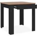 Table oslo - rectangulaire - 4 personnes - 80 x 77 x 80 cm - noir / ch�ne artisan