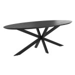 Table ovale 10 personnes en bois de teck recyclé noir 240 cm - sparo - rendez - vous déco Table ovale 10 personnes en bois de teck recyclé noir 240 cm - sparo - rendez - vous déco