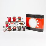 Coffret de 12 tasses � expresso color 8 cl - table passion
