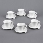 Coffret de 6 tasses et sous tasses libra 10 cl - table passion Coffret de 6 tasses et sous tasses libra 10 cl - table passion
