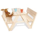 Table picnic nicki avec dossiers pour 4 enfants