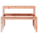 Table de pique - nique - bois de douglas - 110x134x75 cm - robuste - design � lattes - mixte