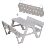 Table pique - nique enfants - roba - outdoor + - bois massif - 4 places - 2 coussins inclus