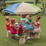 Table de pique - nique pour enfants - step2 - naturally playful - parasol inclus - r�sistante et durable ...