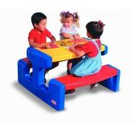 Table de pique - nique little tikes - primaire - jaune - pour enfants de 3 ans et plus