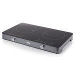 Table plaque  double induction princess 303011 - 3100 w - noir / argent