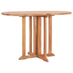 Table pliable de jardin papillon 120x70x75 cm bois teck solide 166707