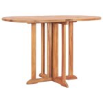 Table pliable de jardin papillon 120x70x75 cm bois teck solide - gxu
