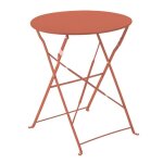 Table pliante en acier terracotta - oviala