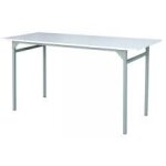 Table pliante bois - outifrance - plateau m�lamine blanc - pliant - int�rieur - essentiel