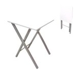 Table pliante - home decor - 48 cm - blanc - m�tal - rectangulaire - meuble de cuisine