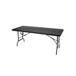 Table pliante - imitation bois - 180 x 75 x 74 cm